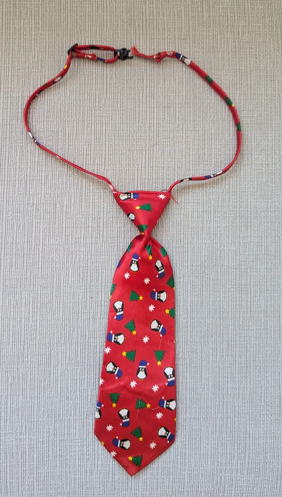 Dog Christmas Penguin Tie photo 1