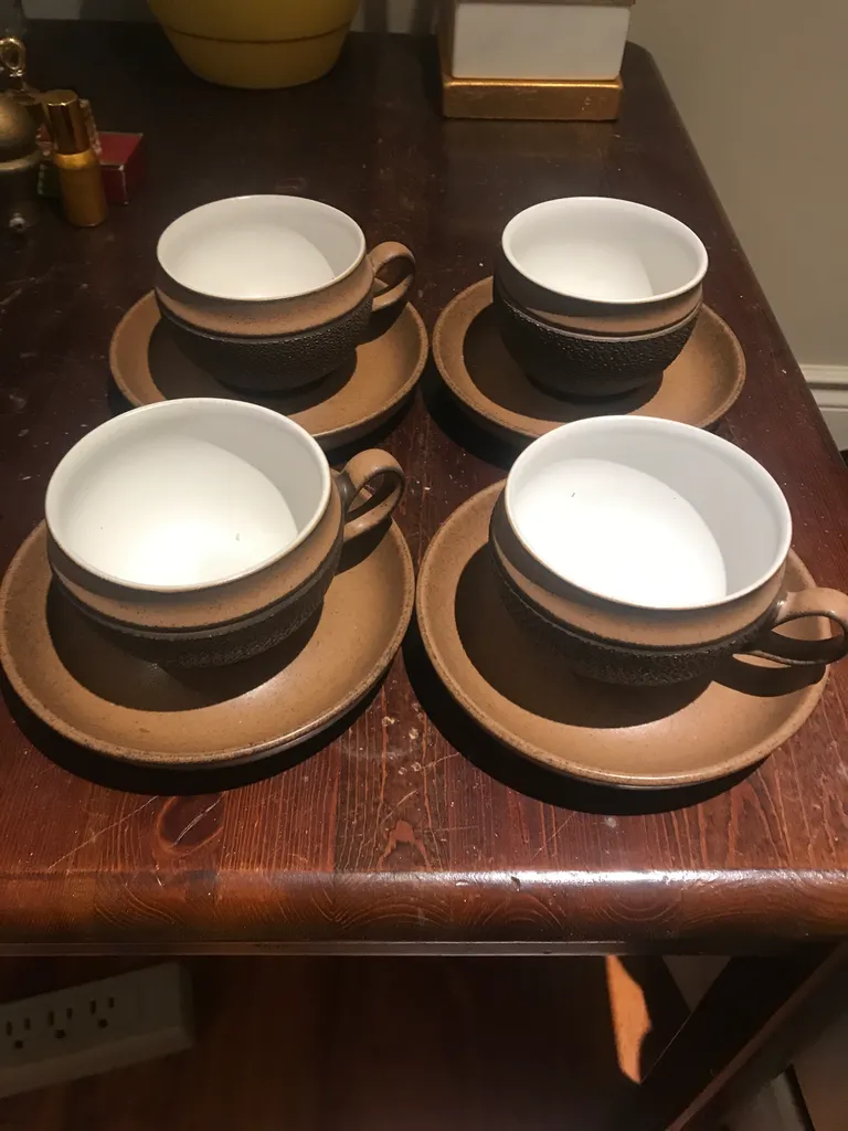 Vintage Denby stoneware cups photo 1
