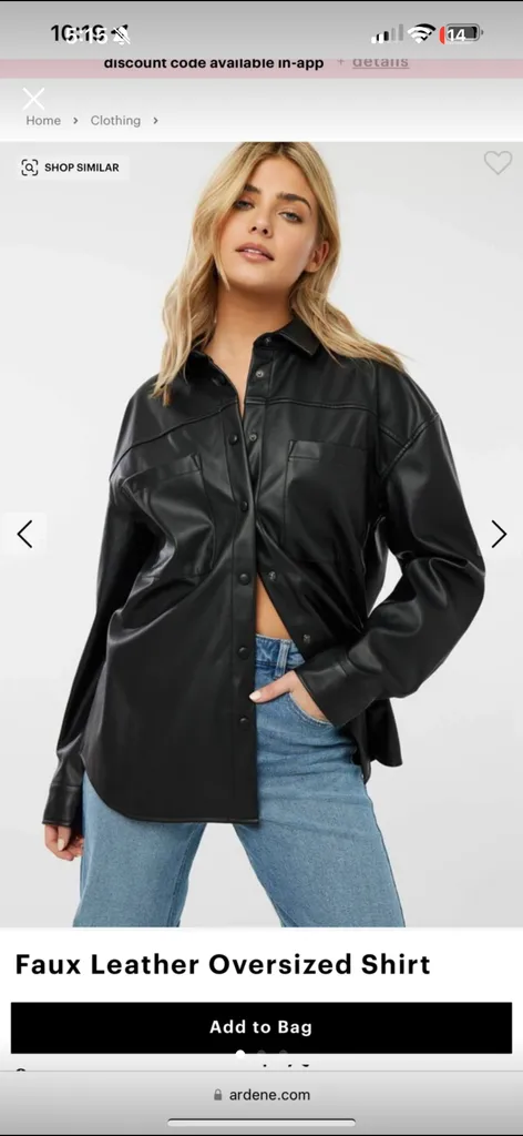 Leather Oversized Shirt photo 1