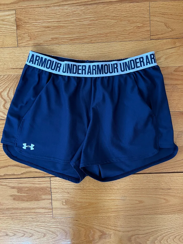 Navy Under Armour Shorts, Unlined, Women’s L photo 1