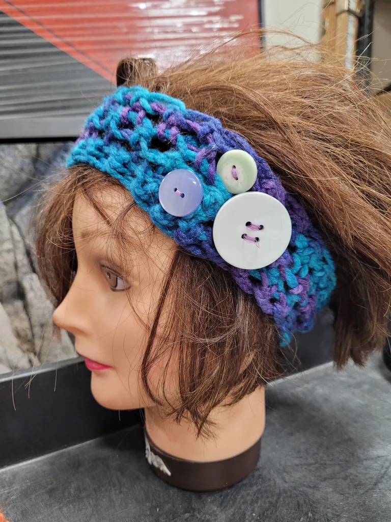 One of a kind crochet headband  photo 1