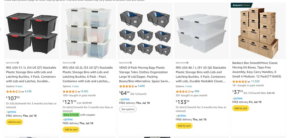 Reusable storage bins photo 1