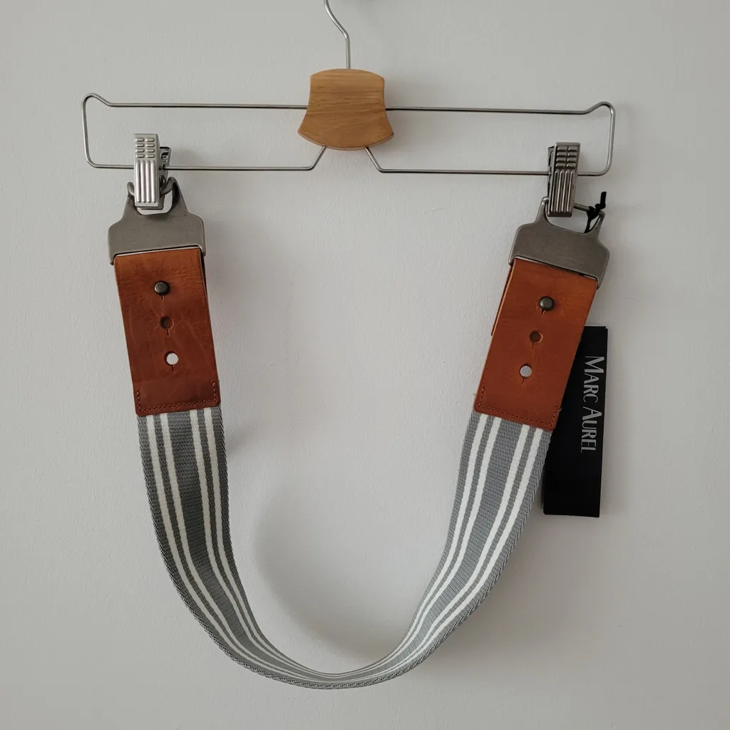 NWT Made in Italy Cotton/Leather Belt (H3Z) photo 1