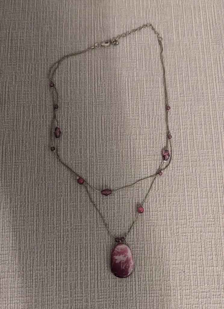 Layered Purple Stone Necklace photo 1