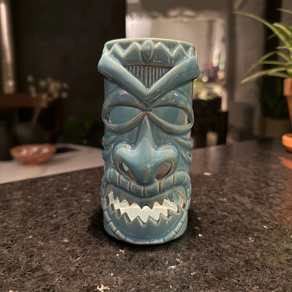 Tiki Mask Tea Light Candle Holder photo 1
