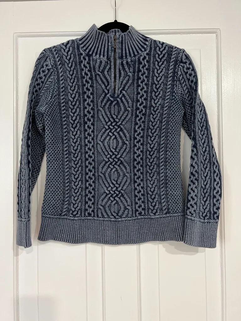 Chunky Quarter-Zip Knit Sweater photo 1