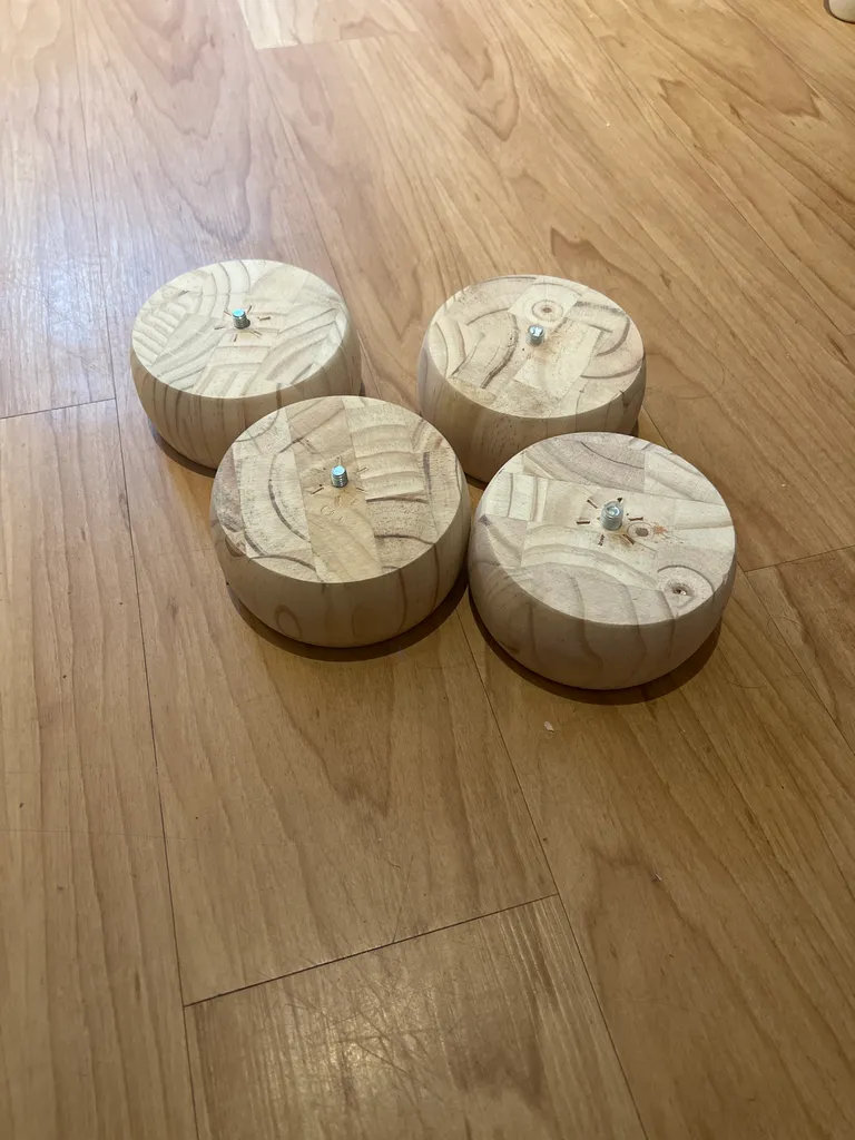 Wood round couch legs photo 1