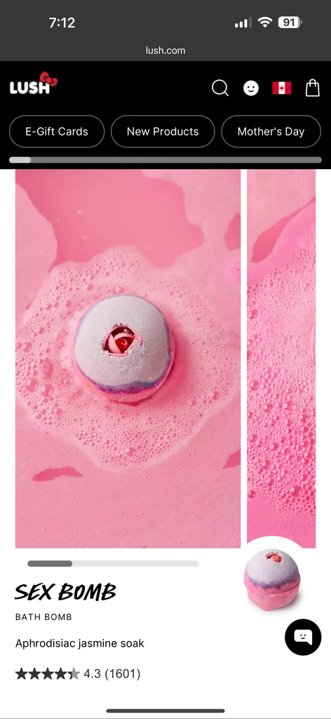 lush "sex bomb" for baths photo 1