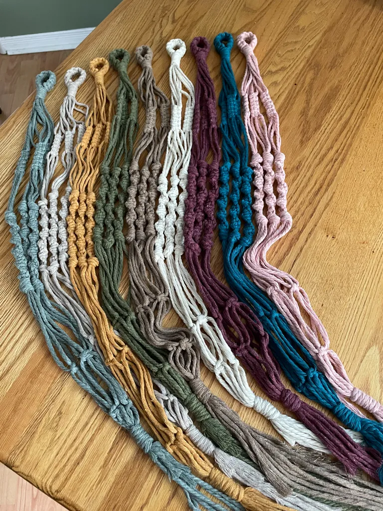 Handmade Plant hangers -various colours photo 1