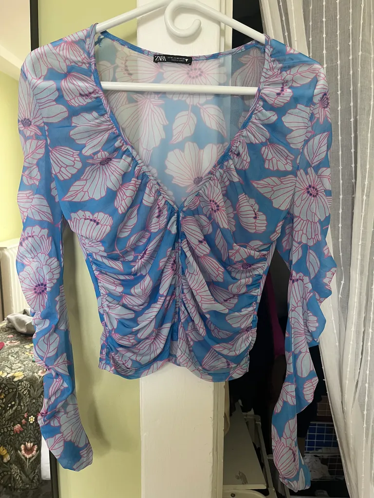 Cute going out sheer top zara photo 1