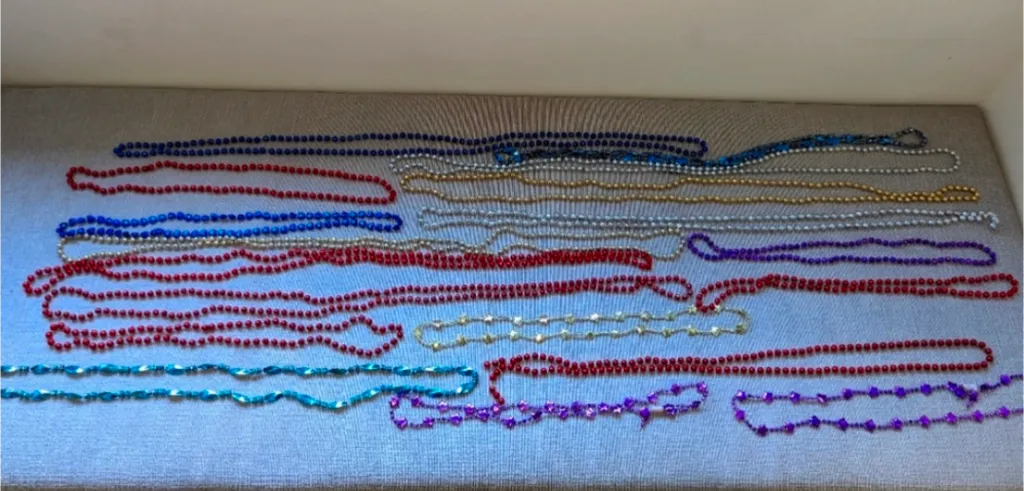 Mardi Gras Bead Necklaces - Assorted Colours (20 Pairs)   photo 1