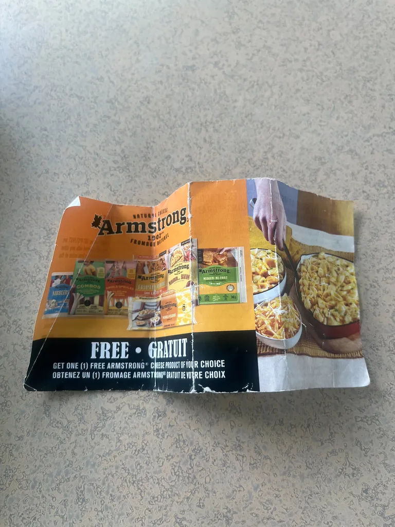 Free coupon for any Armstrong chesse product  photo 1