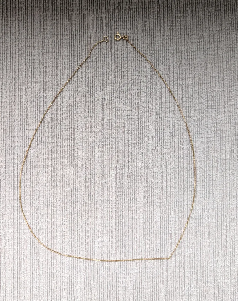 Gold Tone Delicate Chain Necklace  photo 1