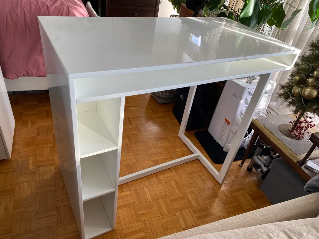 CB2 Public White 42" Dining Table photo 1