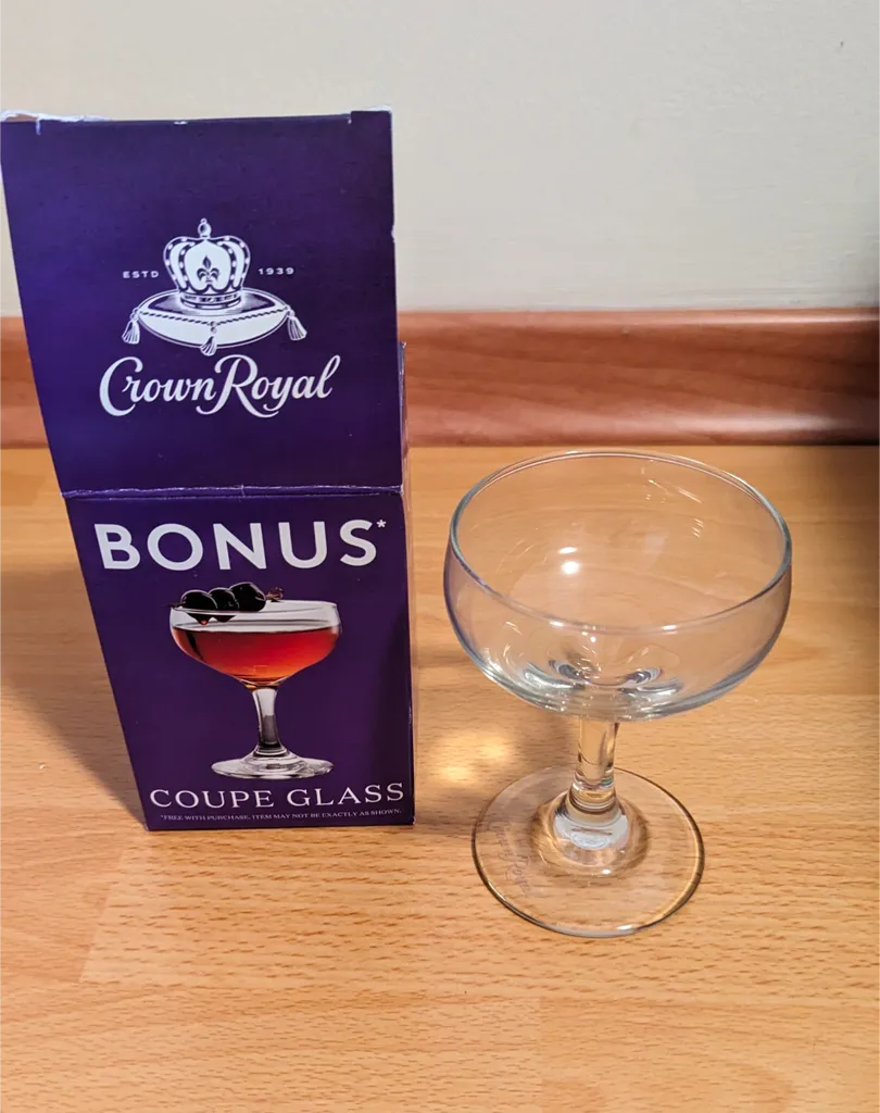 Brand New Crown Royal Coupe Glass photo 1