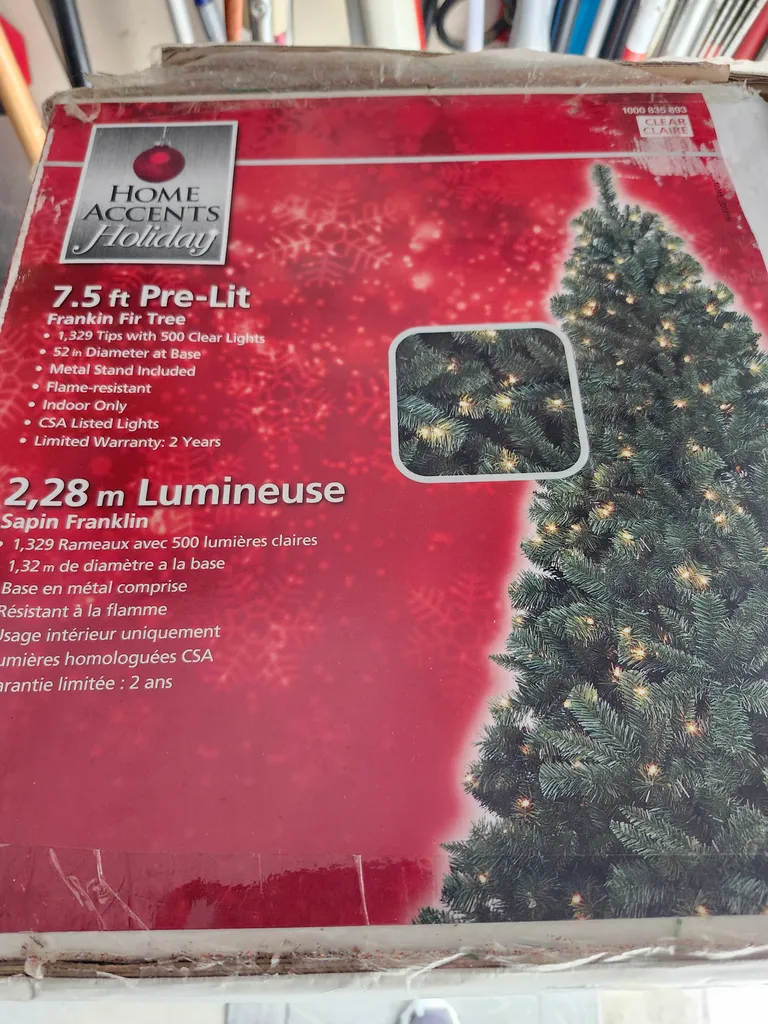 Home Accents Holiday 7.5 ft Franklin Fir LED Warm white  photo 1