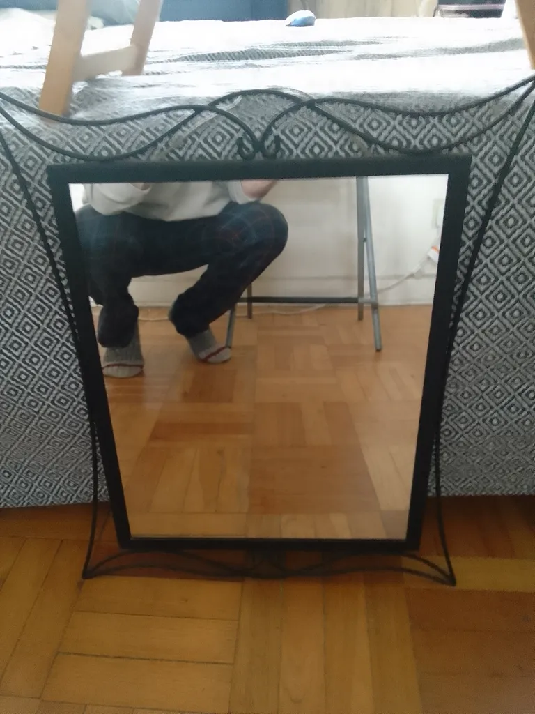 Ornate Iron Framed Mirror photo 1