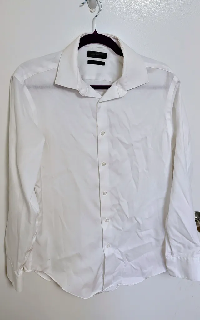 Calvin Klein White Slim Fit Non-Iron Shirt photo 1