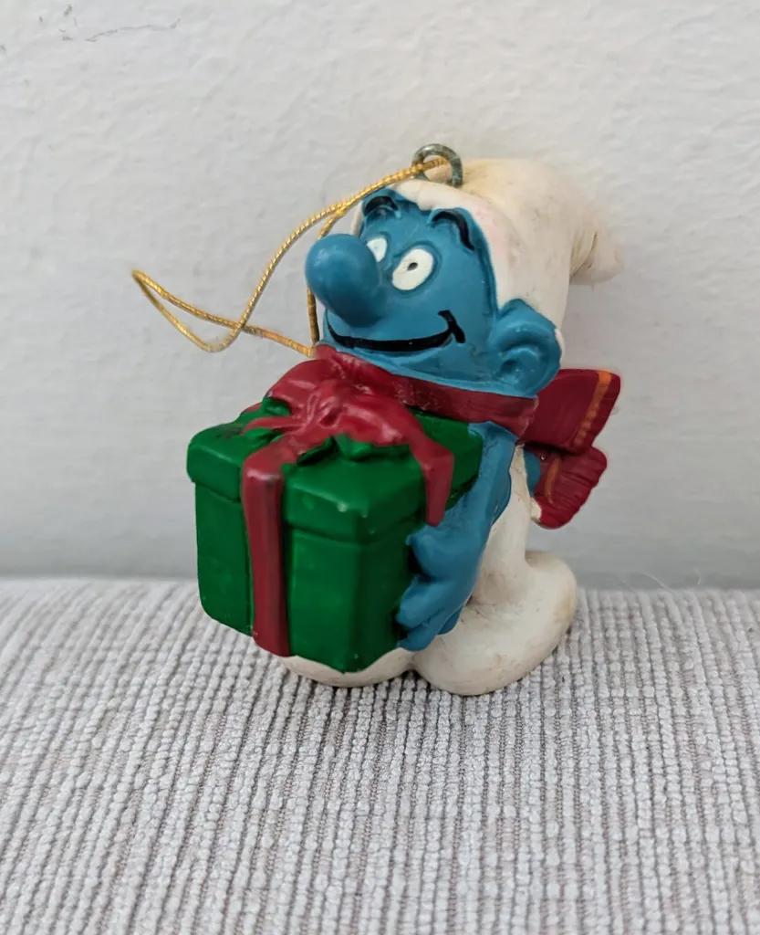 Vintage Smurf Christmas Ornament photo 1