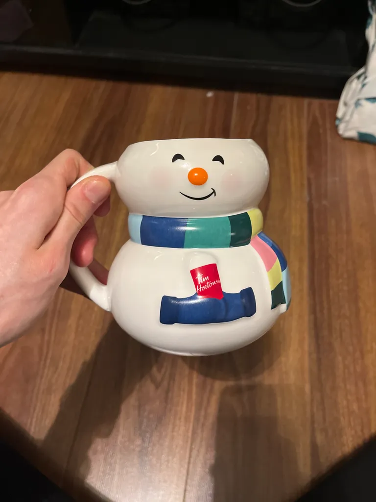 Tim hortons Christmas snowman mug coffee cup  photo 1