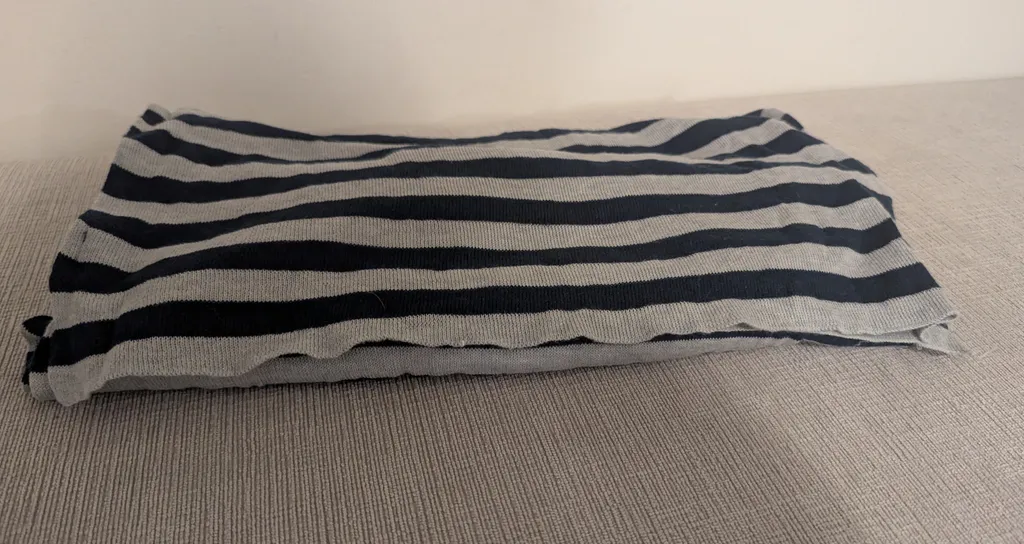 Large Navy and Grey Blanket Scarf  photo 1