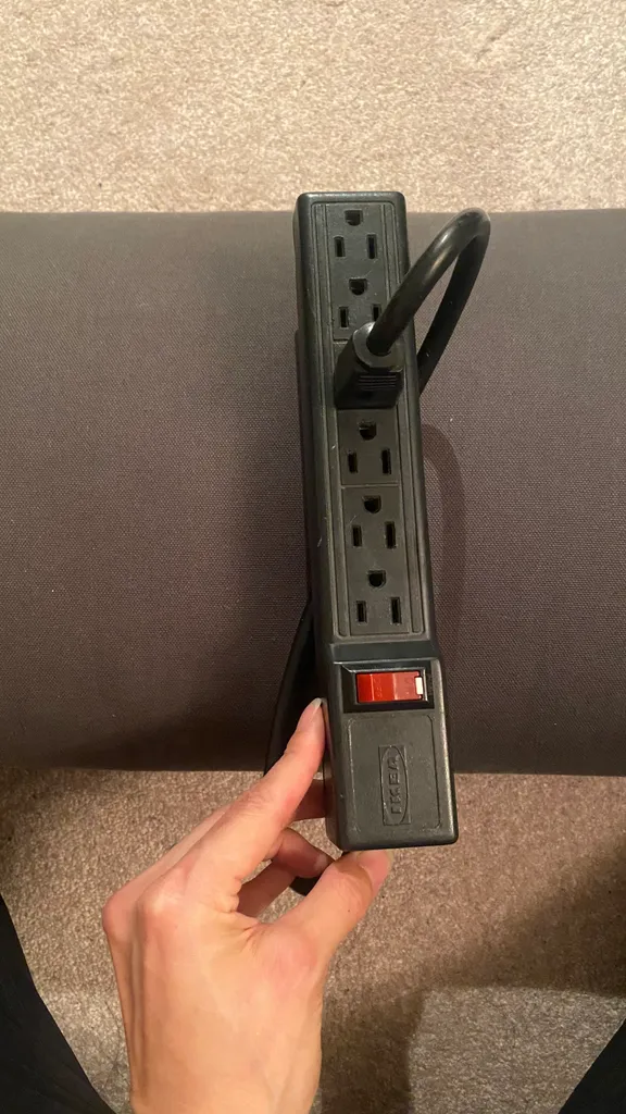 IKEA 6 outlet power strip, grounded photo 1