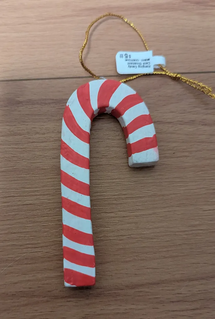 Brand New with Tags Candy Cane Christmas Ornament photo 1