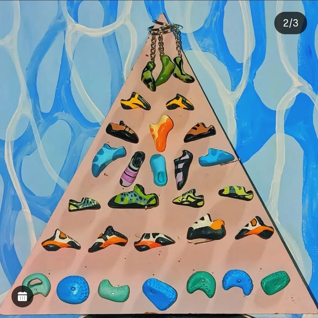 Rock Climbing Shoe Keychains or Pins photo 1