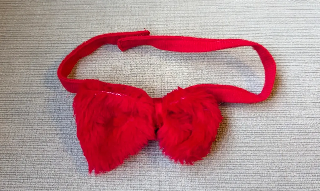 Red Plush Bow Tie photo 1