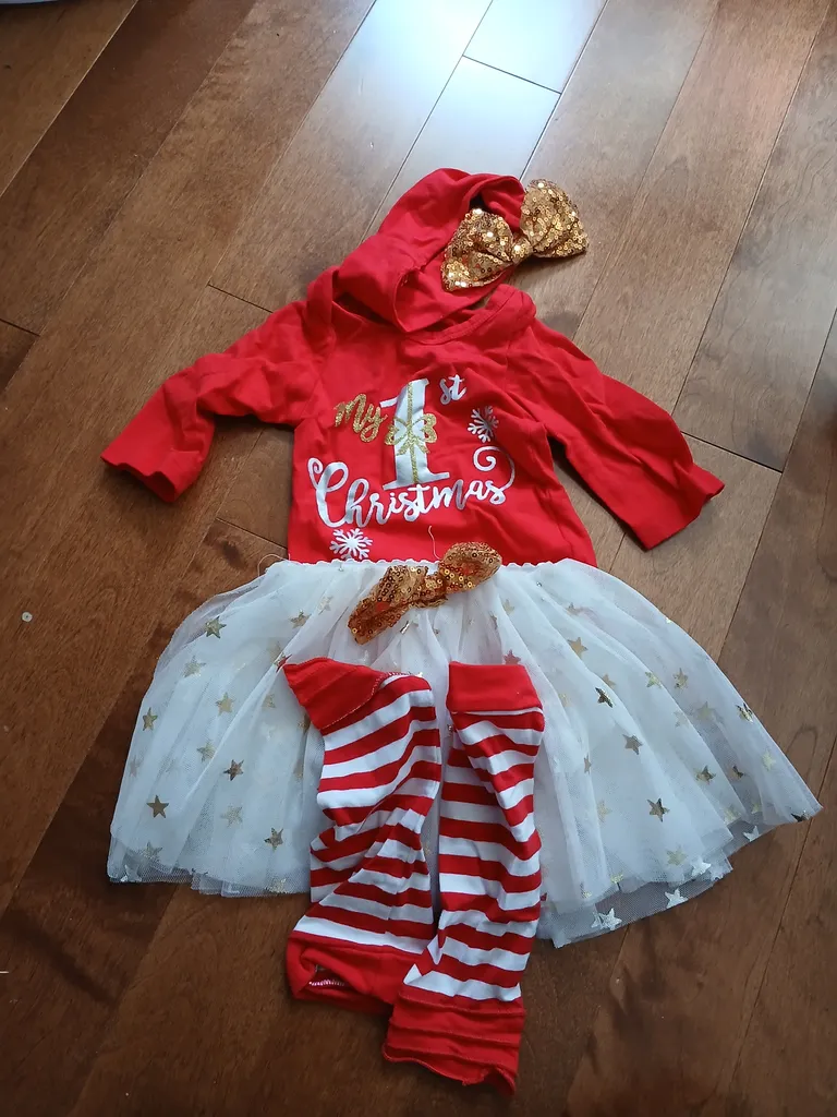 Baby 3m My 1st Christmas outfit  photo 1