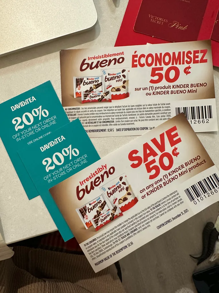 David’s Tea / Kinder Bueno Coupons photo 1