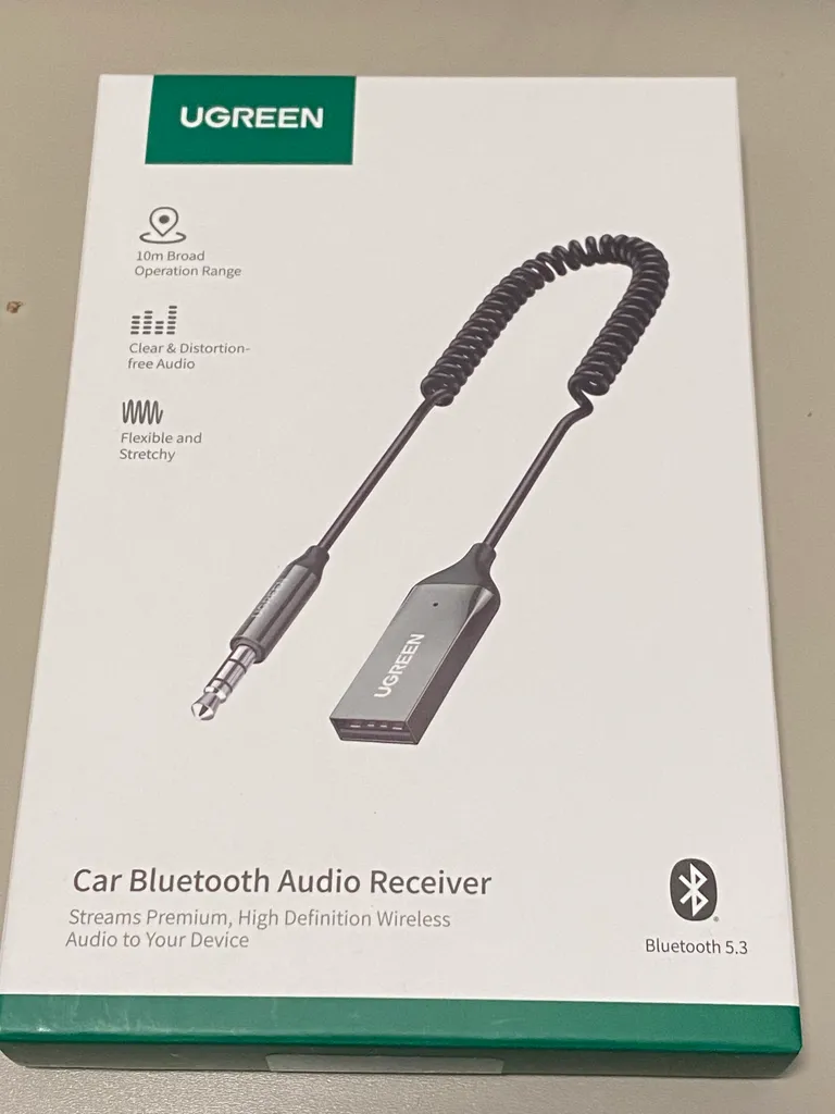 UGREEN Aux to Bluetooth 5.3 Adapter 3.5mm Bluetooth Receiver  photo 1