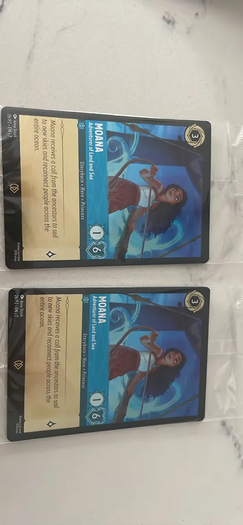 🎁 Disney Lorcana moana 2 card. New sealed.  photo 1
