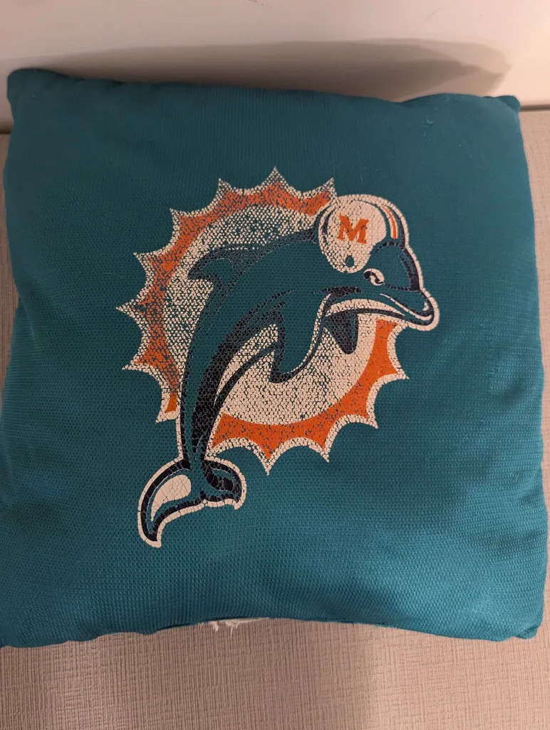 Miami Dolphins Teal Throw Pillow photo 1