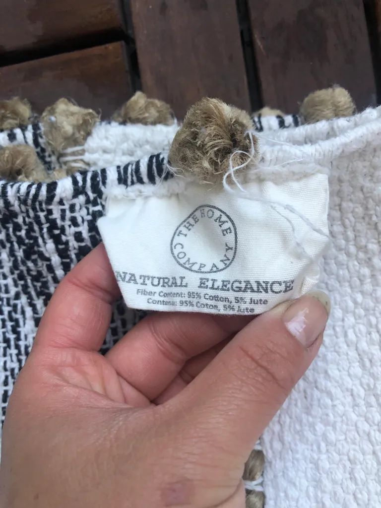 Natural Elegance Home Cotton/Jute Rug photo 1