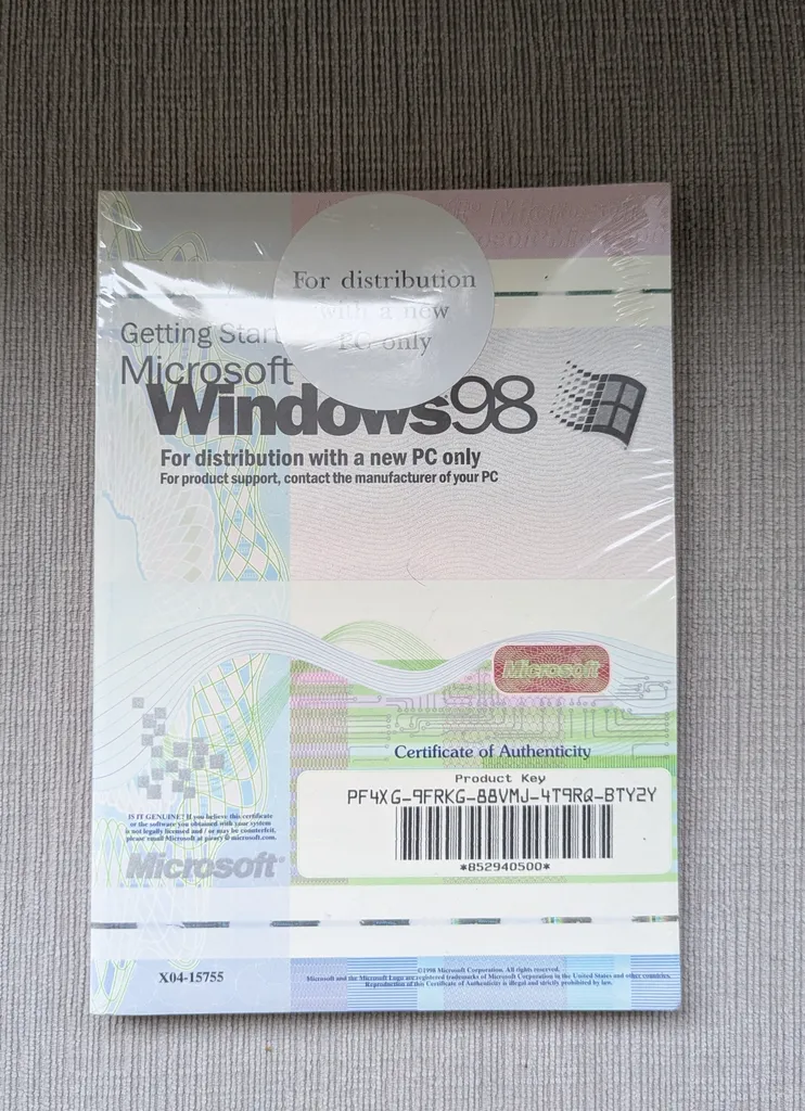 Microsoft Windows 98 OEM Software with AOL Trial photo 1