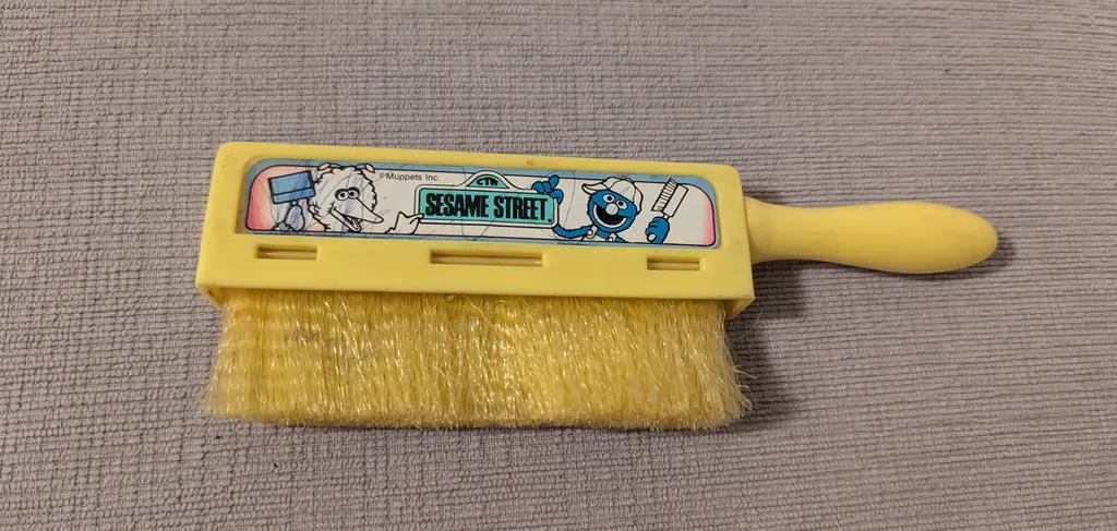 Vintage Sesame Street Toy Broom photo 1