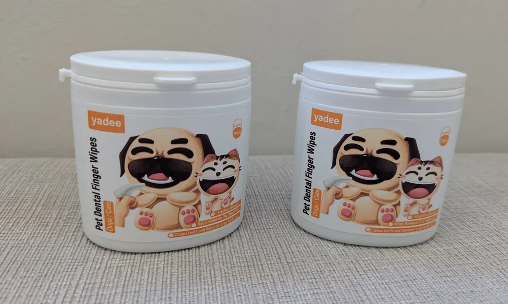 Brand New Two Containers of Yadee Pet Dental Finger Wipes photo 1