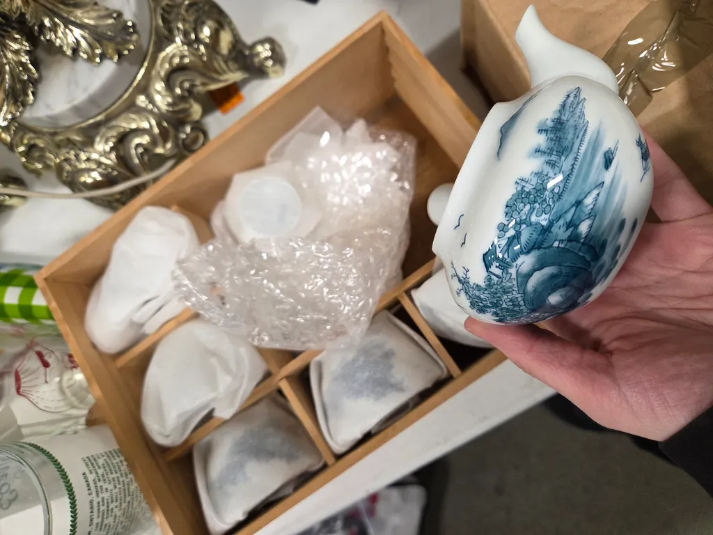 Vintage tea set in box photo 1