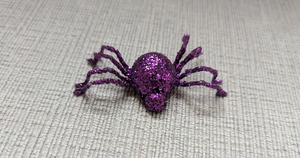 Purple Glitter Spider Decoration photo 1