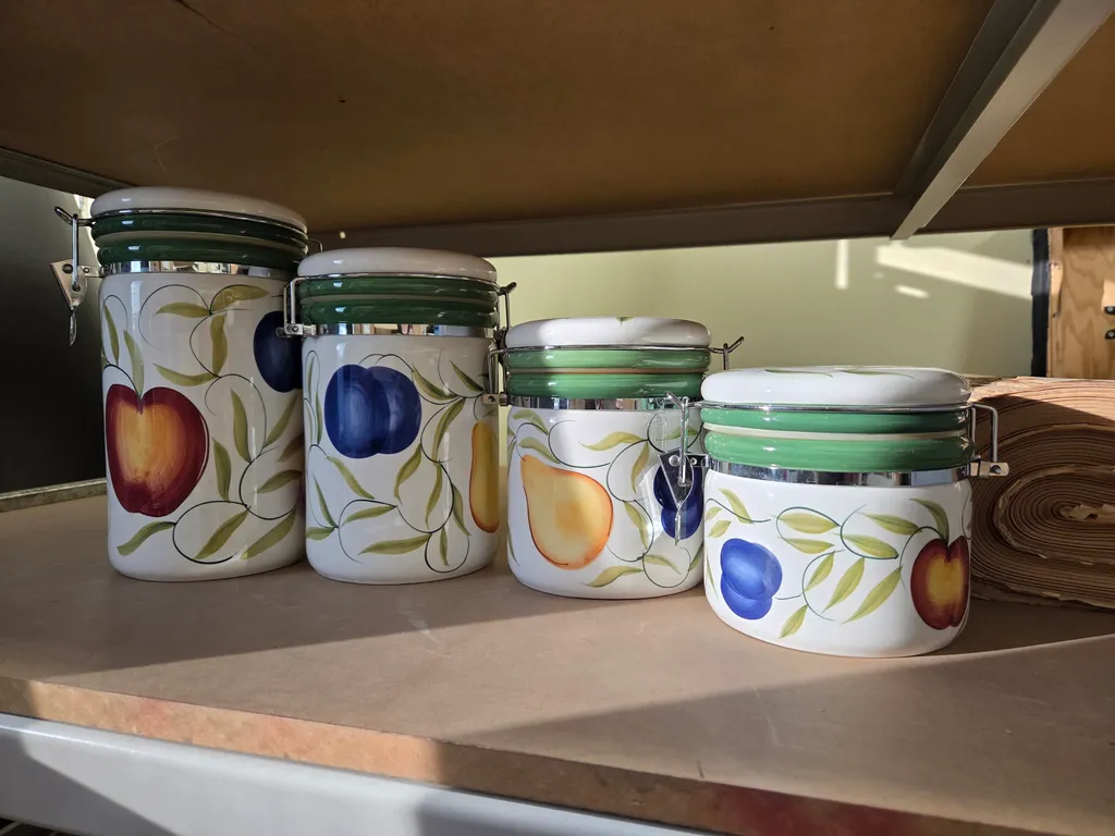 4 fruit canisters  photo 1