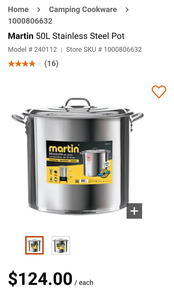 50L stainless steel pot photo 1