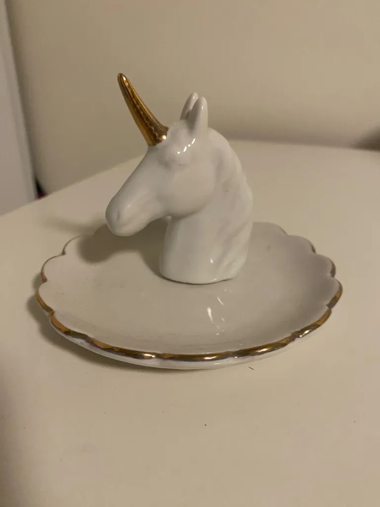 Unicorn jewelry holder dish photo 1