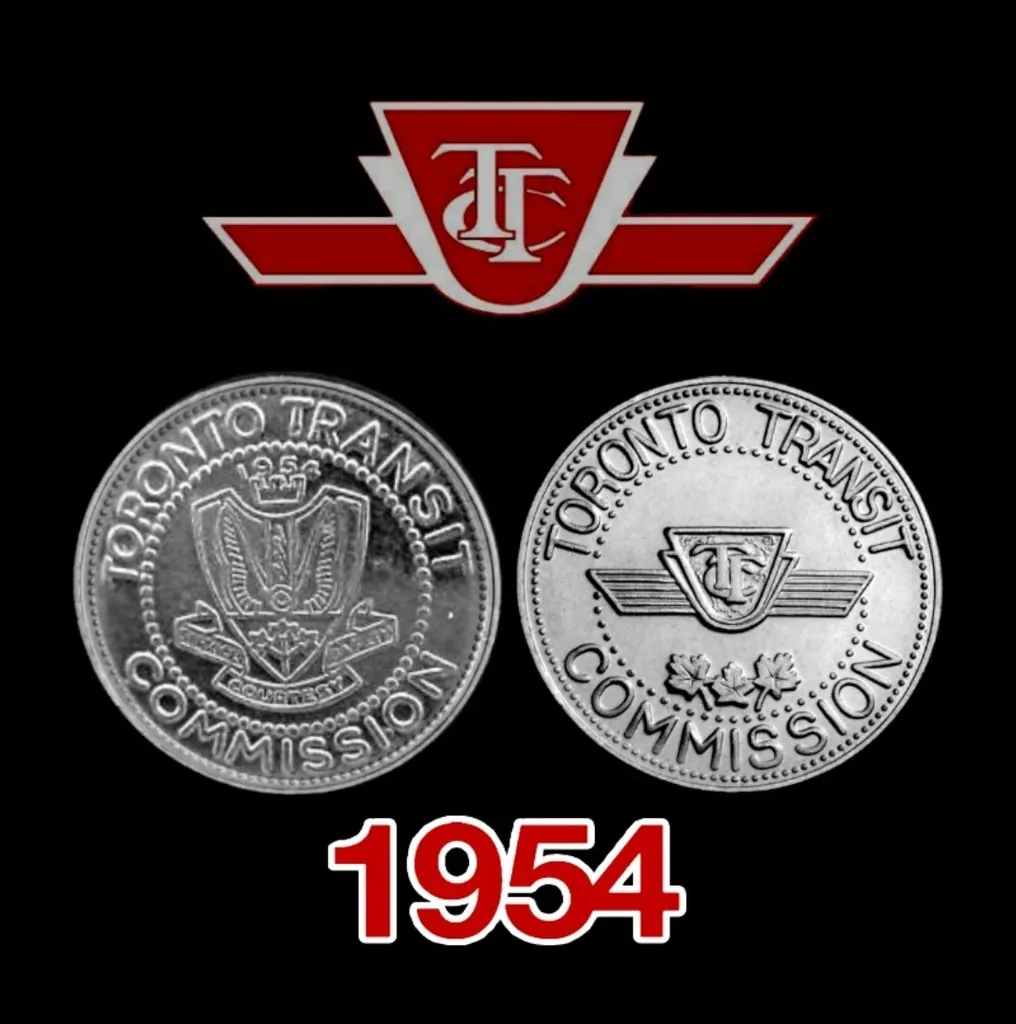 8 1954 TTC TOKENS & HOLDER photo 1