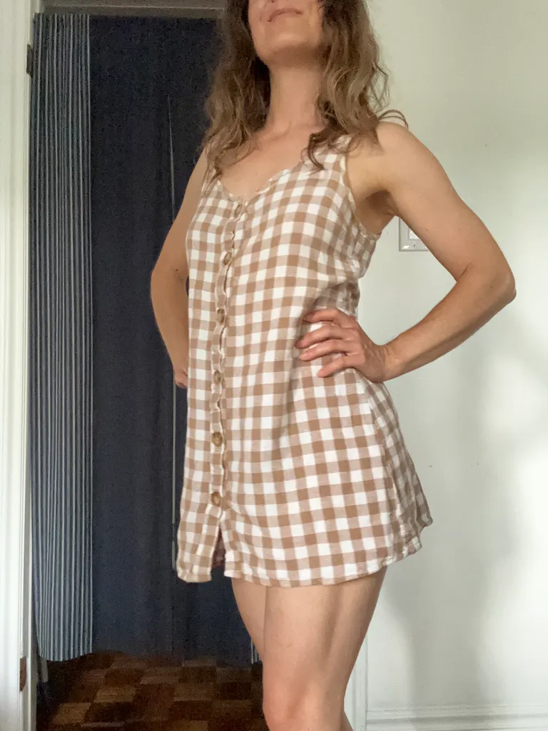 Cotton gingham tunic / short dress  photo 1