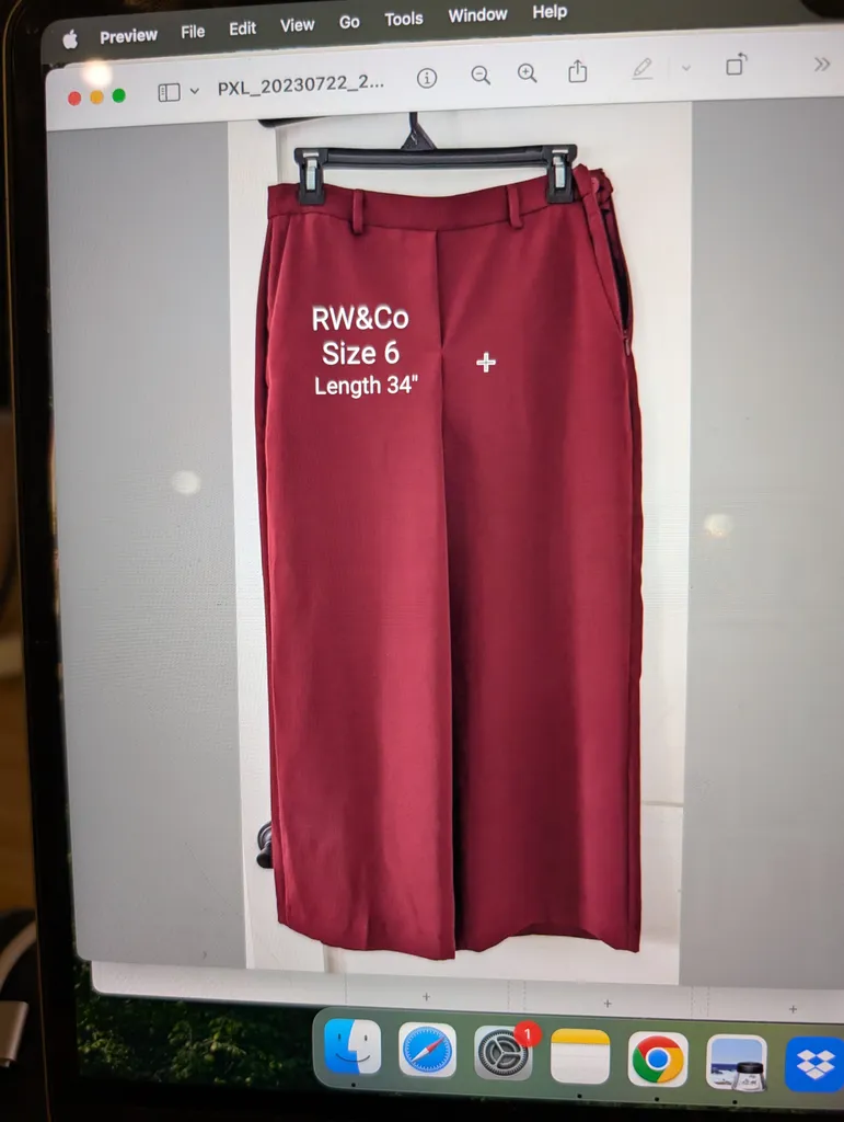 RW&Co burgundy/Red dress Pants With Pockets Size 6 photo 1