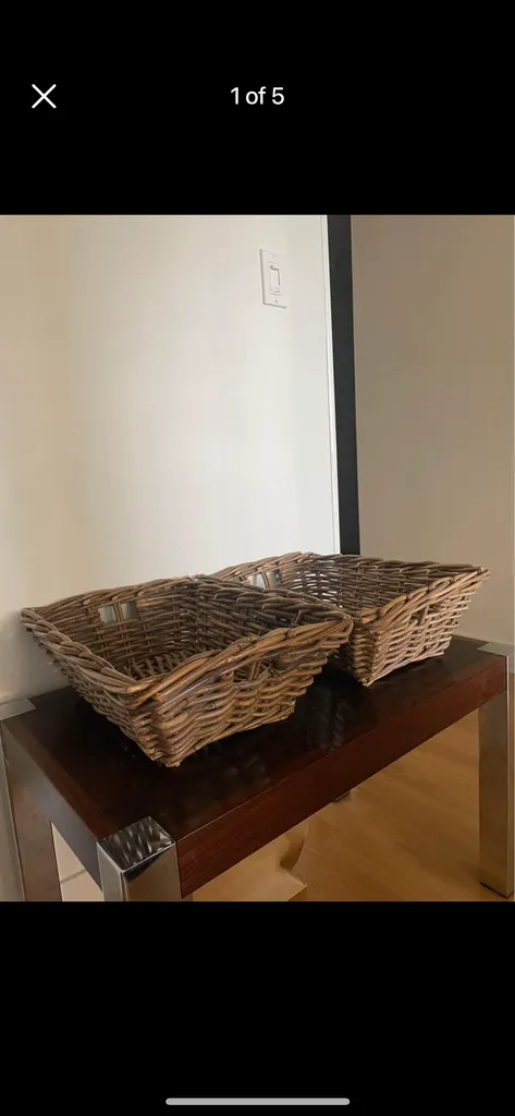 2 wicker baskets photo 1