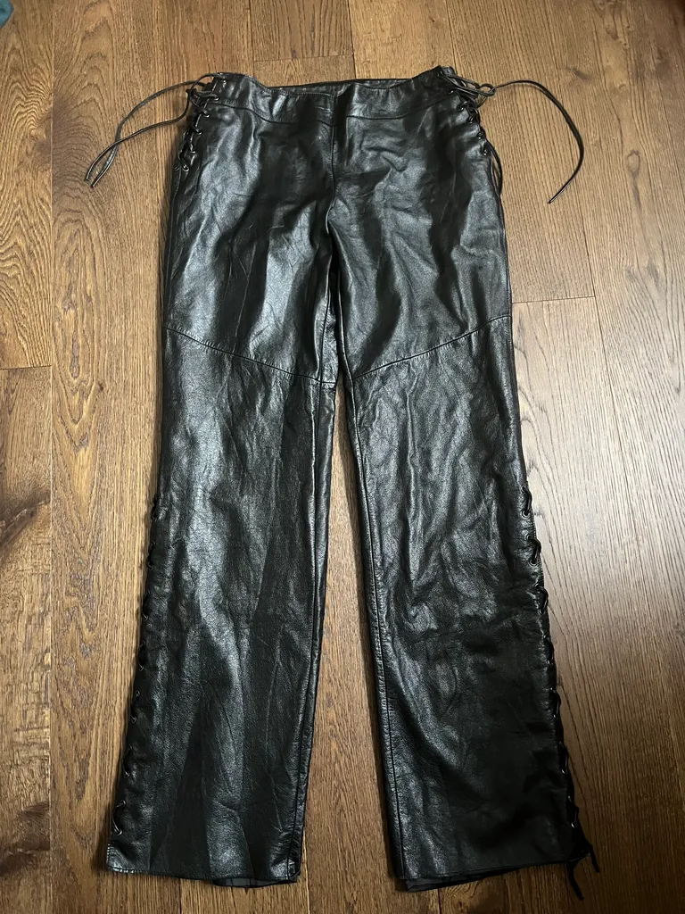 Danier Leather Pants - Size 10 photo 1