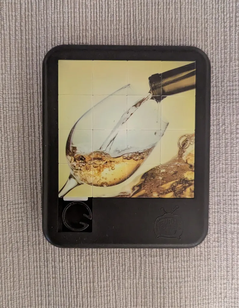 Brand New White Wine Puzzle Coaster  photo 1