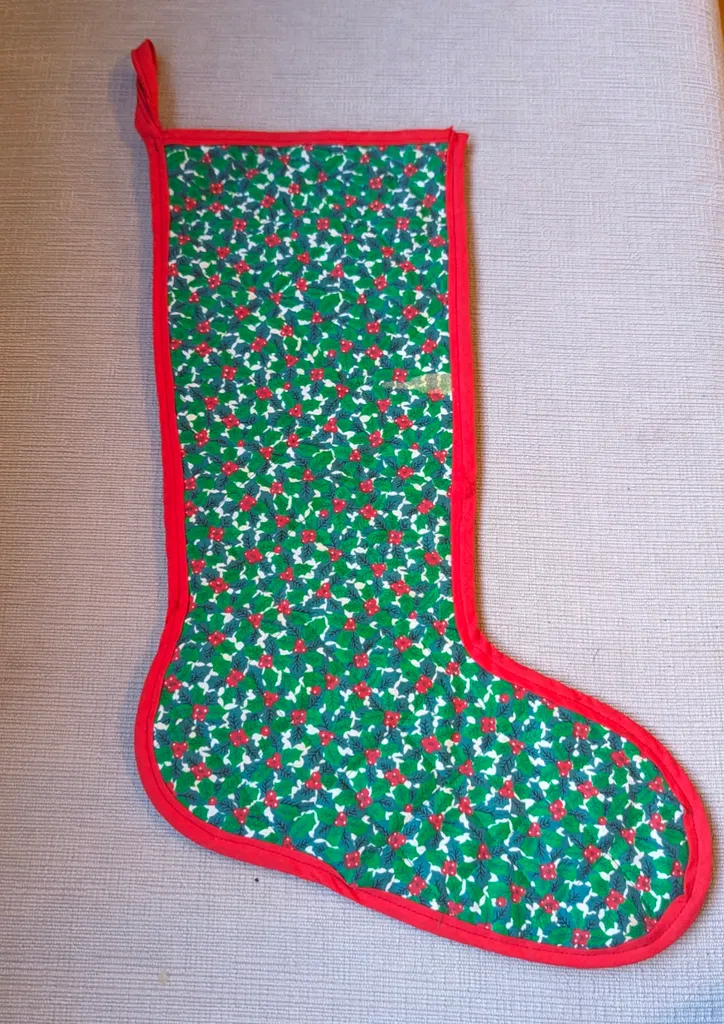 Christmas Stocking - Holly Pattern photo 1